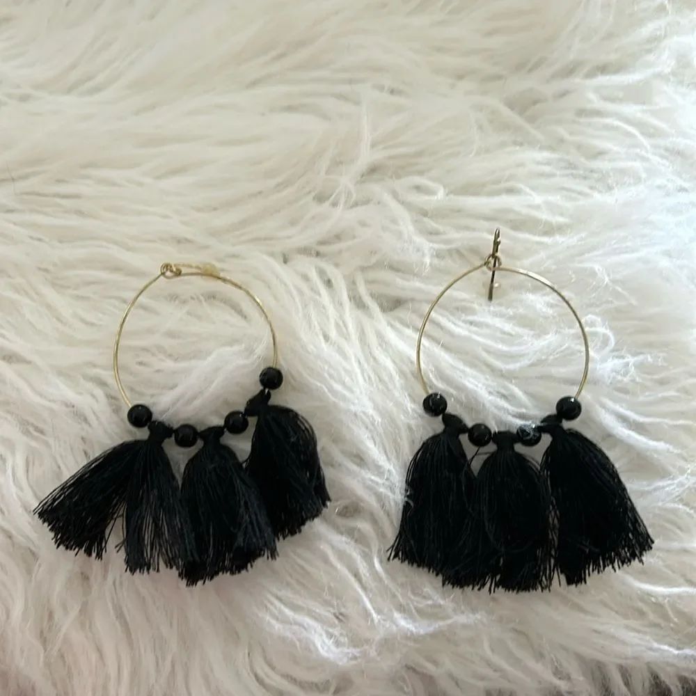 Silver hoop earrings